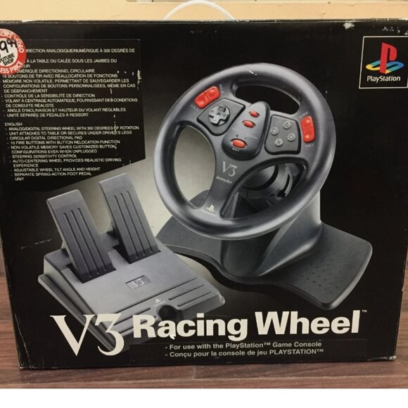 InterAct PlayStation PS1 V3 Racing Wheel + Pedals 741948011184 - Picture 4 of 12